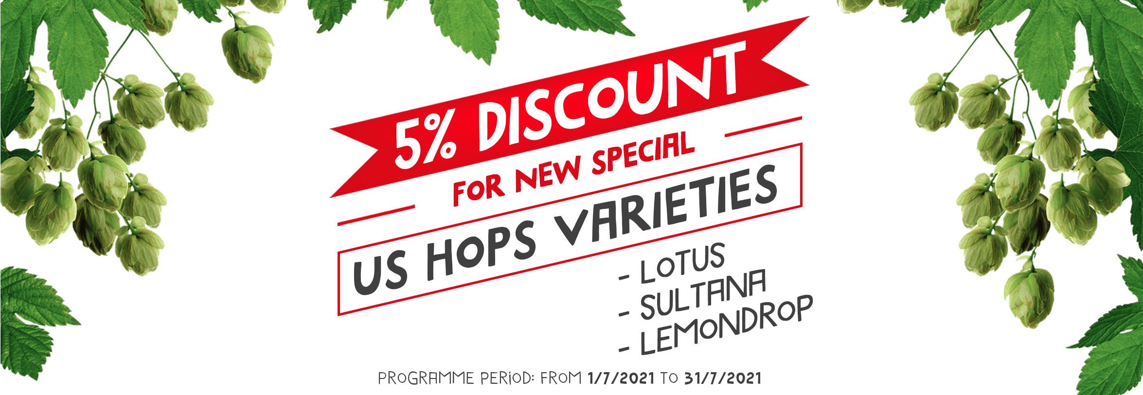 Discount for New US hops